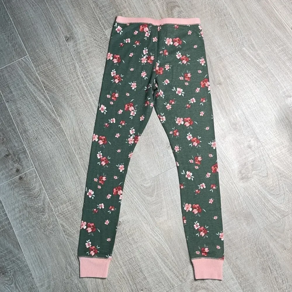 NORDSTROM BP Women's Pink Green Floral Thermal Pajama Pants